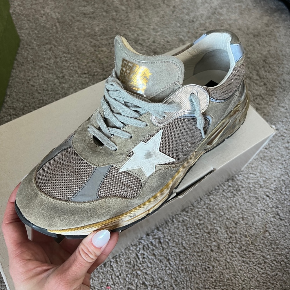 Golden Goose Running Dad Star Suede Sneakers